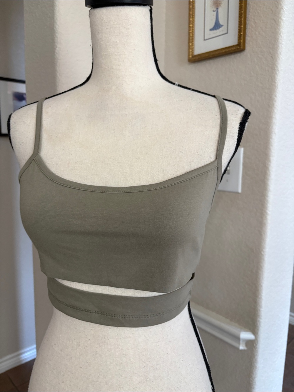Adika moss green cutout sexy crop top Size M